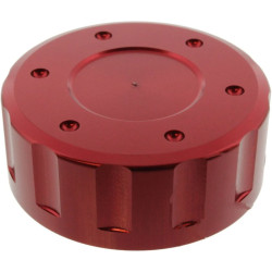 Pokrywka zbiorniczka płynu hamulcowego JMP 42mm [czerwony] Aluminiowa