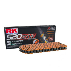 Łańcuch napędowy RK 520ZXW/120 XW-Ring pomarańczowy otwarty z zakuwką