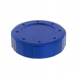 Pokrywka zbiorniczka płynu hamulcowego JMP 61mm [niebieski] Aluminiowa