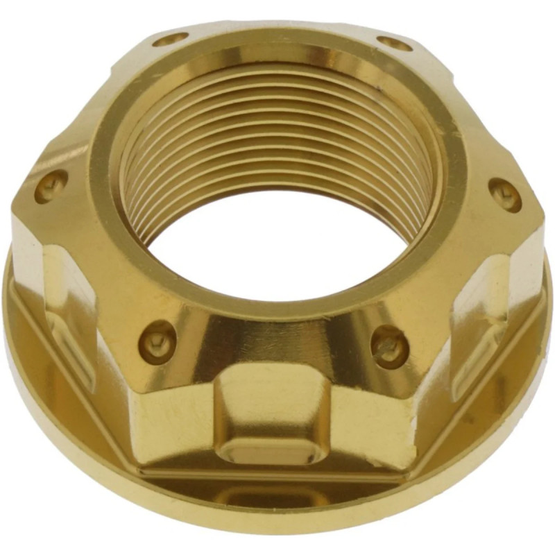 Nakrętka osi JMP M25x1,50mm stal nierdzewna V4A złota