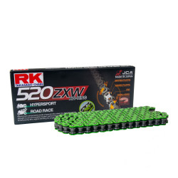 Łańcuch napędowy RK 520ZXW/110 XW-Ring zielony otwarty z zakuwką